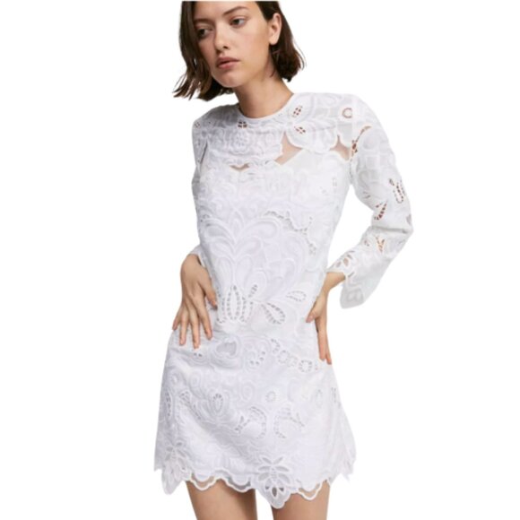 H&M Short Lace Dresses for Women / White / Size L - Picture 4 of 8